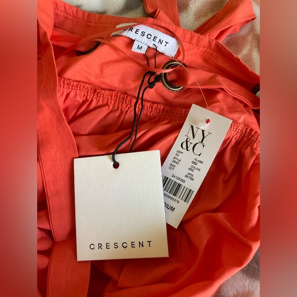 New York and Company Sleeveless Cotton Crossback Midi Dress - Crescent - Picture 3 of 3